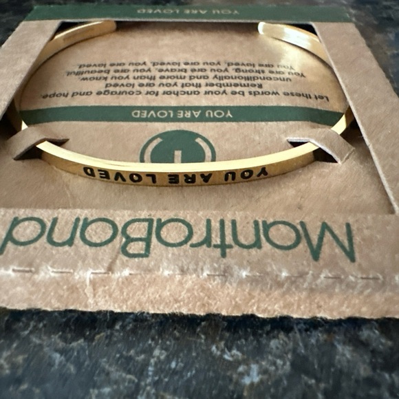 MantraBand Gold Tone Bracelet “You Are Loved” - Picture 2 of 3